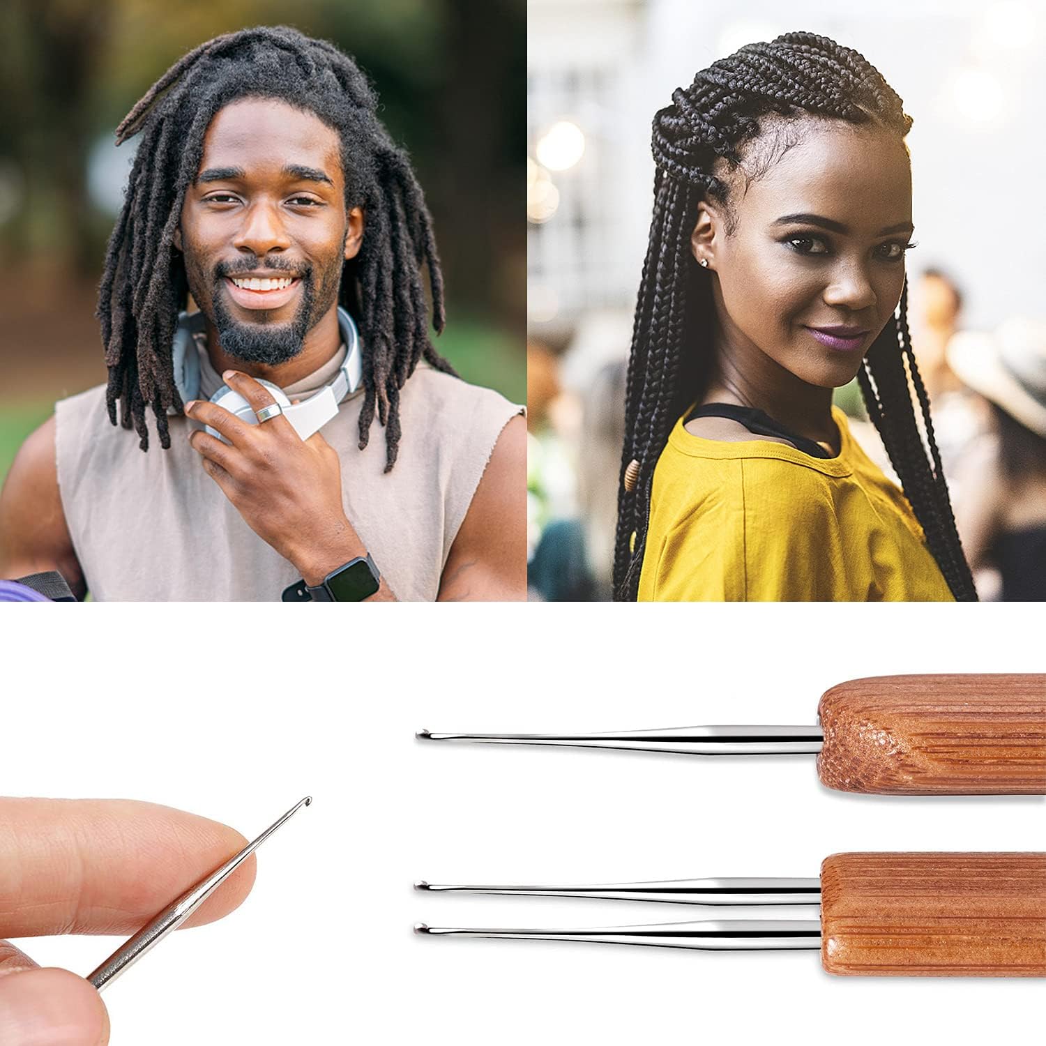 Buy now Dreadlocks Crochet Hooks, Crochet Hooks for Dreadlocks, Dread Locks Crochet Loc Needle for Braid Craft 0.5mm (1 Hook and 2 Hooks) at indiglob india
