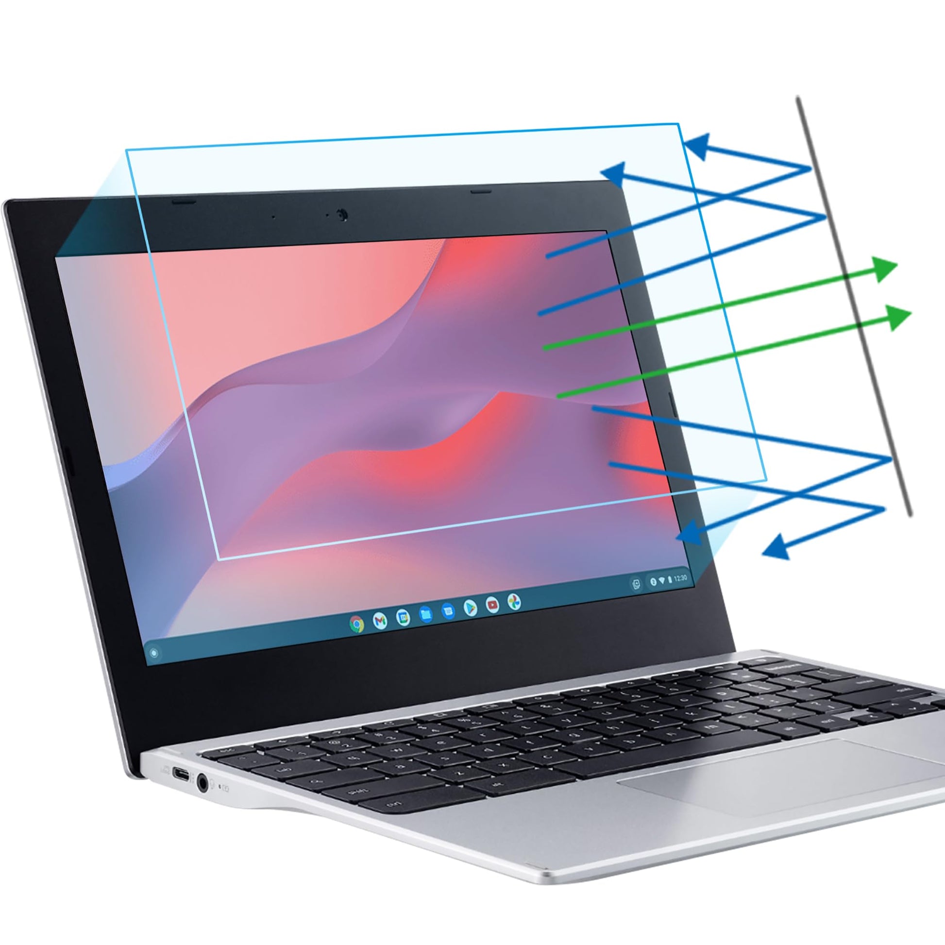 Buy now F FORITO 2-Pack 15.6 Inch Anti Blue Light Laptop Screen Protector, Eye Protection Anti Glare Matte Computer Screen Cover for 15.6" Laptop with 16:9 Aspect Ratio, Reduce Eye Strain and Touch Sensitive at indiglob india