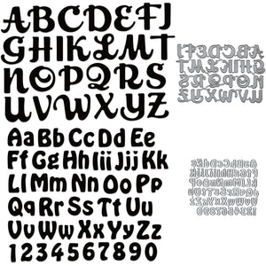 78 Pieces Alphabet Letters and 10 Pieces Numbers Cutting Dies Metal die cuts Carbon Steel Embossing Script Die Stencils Letter Cutting die cuts for Card Making Scrapbook Card Making Supplies 4 Styles