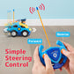Buy now Prextex 2 Pack Cartoon Remote Control Cars for Toddlers - Police Car and Race Car with Steering Wheel Controllers and Lights - Different Frequencies So Both Can Race Together - Toddler Gift 18+ Months at indiglob india