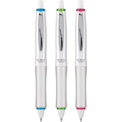 PILOT Dr. Grip FullBlack Refillable & Retractable Ballpoint Pen, Medium Point, Black Ink, 3-Pack (14634)- Ideal for School, Journaling & Office Writing