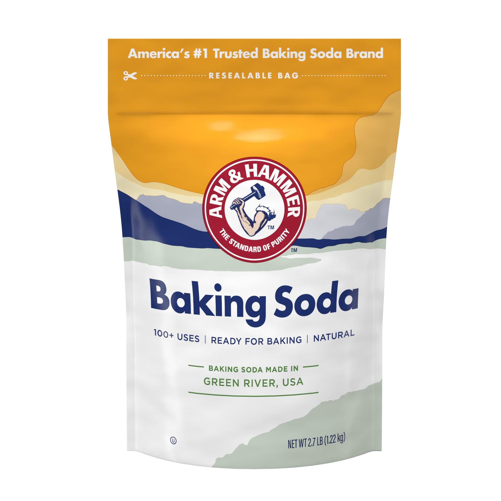 Buy now ARM & HAMMER Baking Soda Made in USA, Ideal for Baking, Pure & Natural, 2.7lb Bag at indiglob india