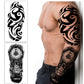 Extra Large waterproof Temporary Tattoos 8 Sheets Full Arm Fake Tattoos and 8 Sheets Half Arm Tattoo Stickers for Men and Women (22.83"X7.1")