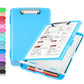 Buy now Sooez Clipboard with Storage, Clip Board 8.5 x 11 with Pen Holder, Plastic Organization Case Box for Letter Legal A4 Size Paper, Low Profile Clip, Nurses Teachers Must Haves, School & Office Supplies Sky Blue at indiglob india