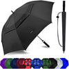 Golf Umbrella Large 62/68/72 Inch, Extra Large Oversize Double Canopy Vented Windproof Waterproof Umbrella, Automatic Open Golf Umbrella for Men and Women and Family. - Black