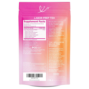 Pink Stork Labor Prep Tea, Organic Red Raspberry Leaf with Chamomile and Rosehip, Caffeine-Free, Pregnancy Must Haves, Labor and Delivery Essentials, Third Trimester Pregnancy - 15 Sachets