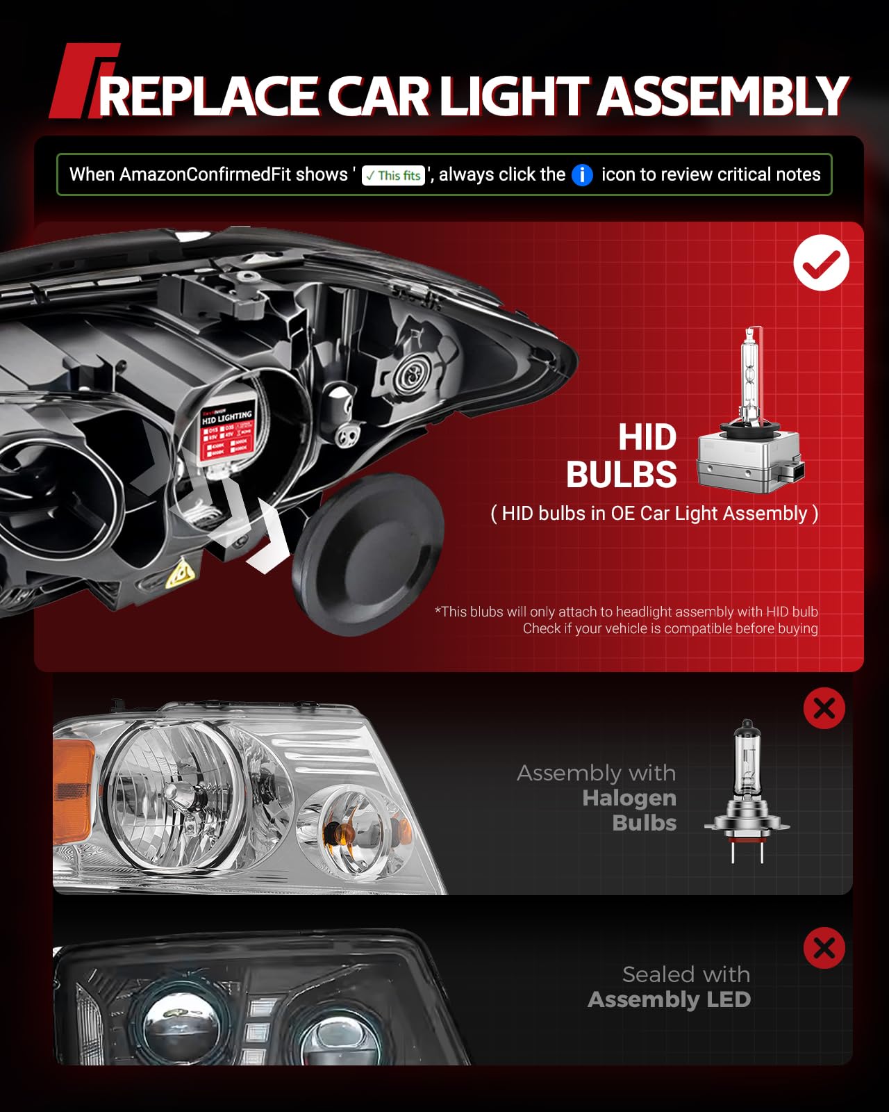 Buy now Torchbeam D3S HID Bulbs, 6000K Cool White, 35W 66340 42403 42302 (42403C1) Replace HID Xenon Bulbs, (Not fit Halogen Assembly), Pack of 2 at indiglob india