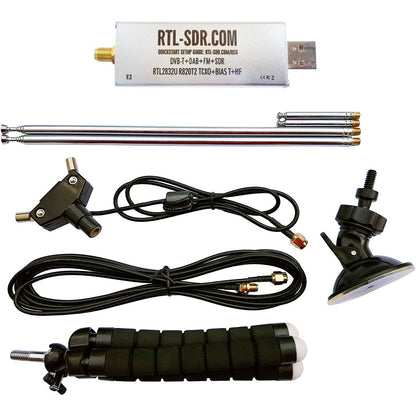 RTL-SDR Blog V3 R860 RTL2832U 1PPM TCXO HF Bias Tee SMA Software Defined Radio with Dipole Antenna Kit