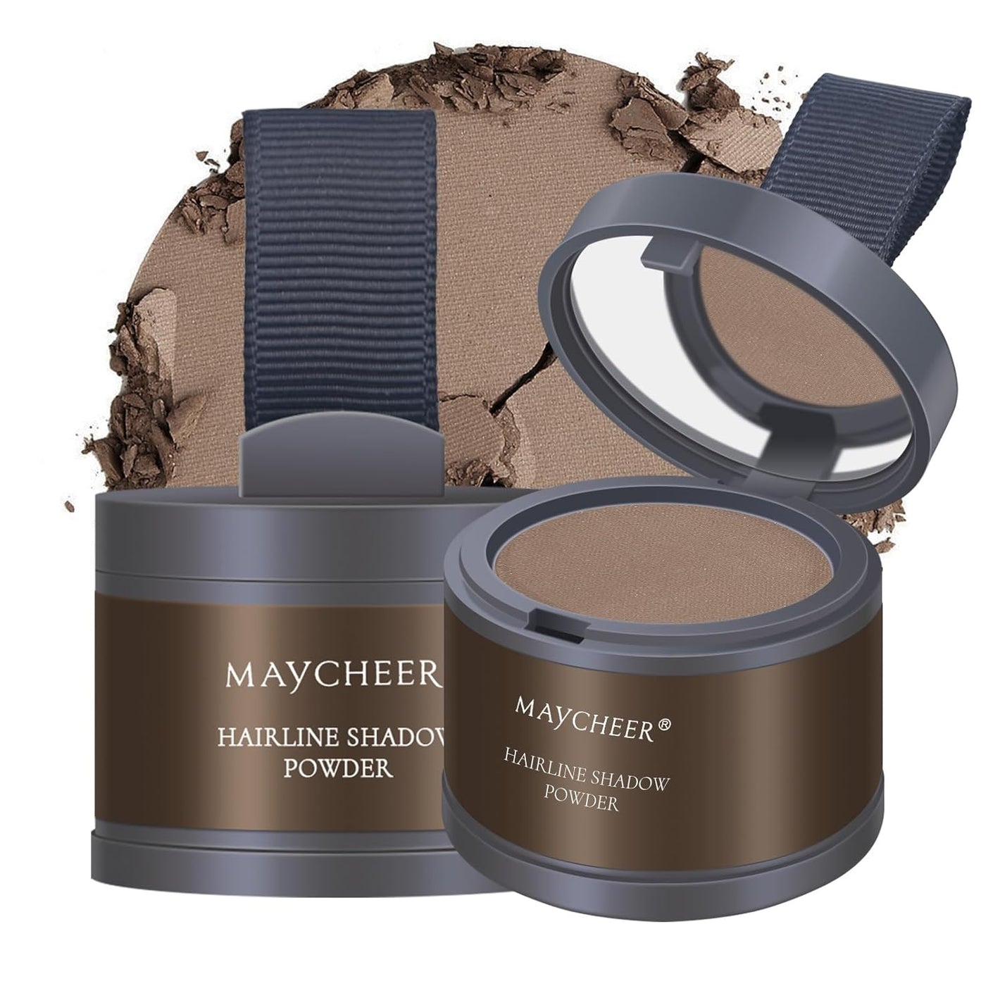 Root Touch Up Powder for Thinning Hair - Hairline Shadow and Gray Coverage #01 Dark Brown