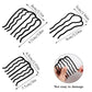 8 Piece U-Shape Hair Combs for Women's French Twist Updo and Bun Vintage Styling (Black)