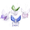 H&D HYALINE & DORA Pink Crystal Flying Butterfly with Crystal Ball Base Figurine Collection Cut Glass Ornament Statue Animal Collectible - Colorful 2