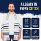 Holy Land Market New Covenant Prayer Shawl, English/Hebrew With Bag, Card and Brochure From Israel (72 x 24 Inch)