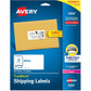 Avery Printable Shipping Labels with Sure Feed, 2" x 4" Customizable Stickers, White, 250 Blank Mailing Labels, Great for Mailing, Shipping, and More (5263)
