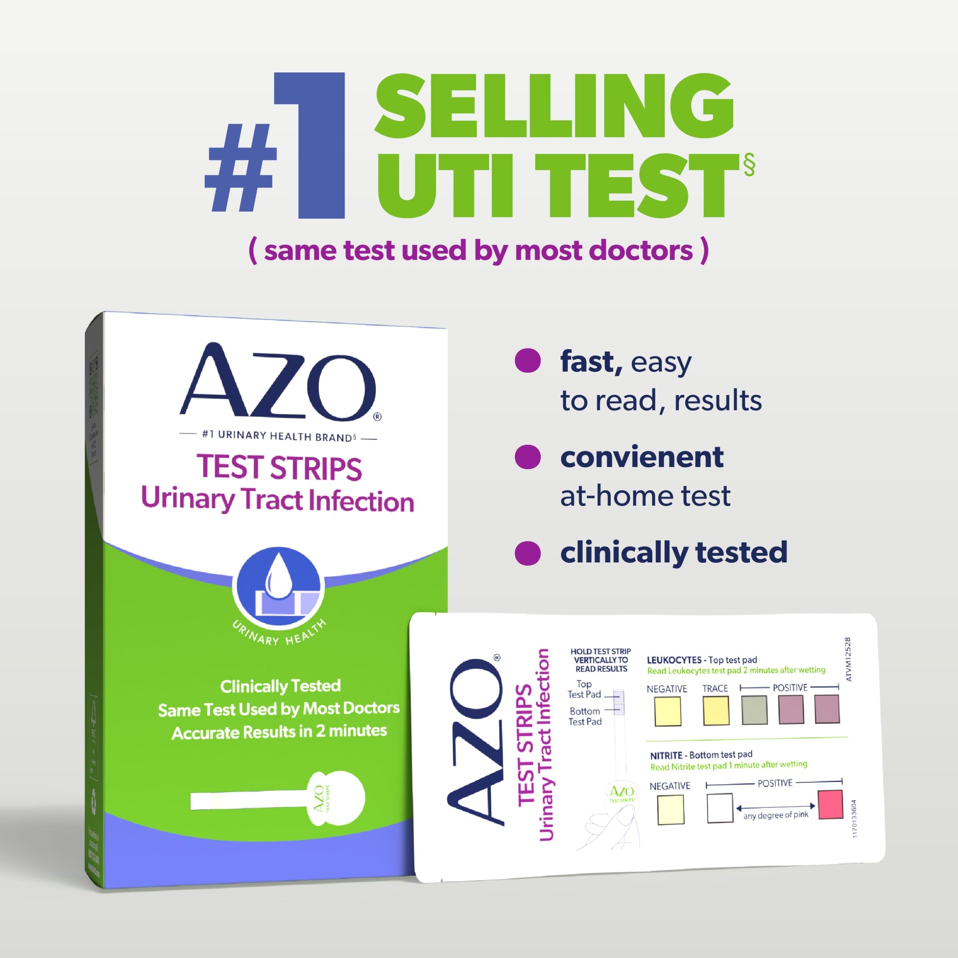 Buy now AZO Urinary Tract Infection (UTI) Test Strips, Accurate Results in 2 Minutes, Clinically Tested, Easy to Read Results, Clean Grip Handle, #1 Most Trusted Brand, 3 Count at indiglob india