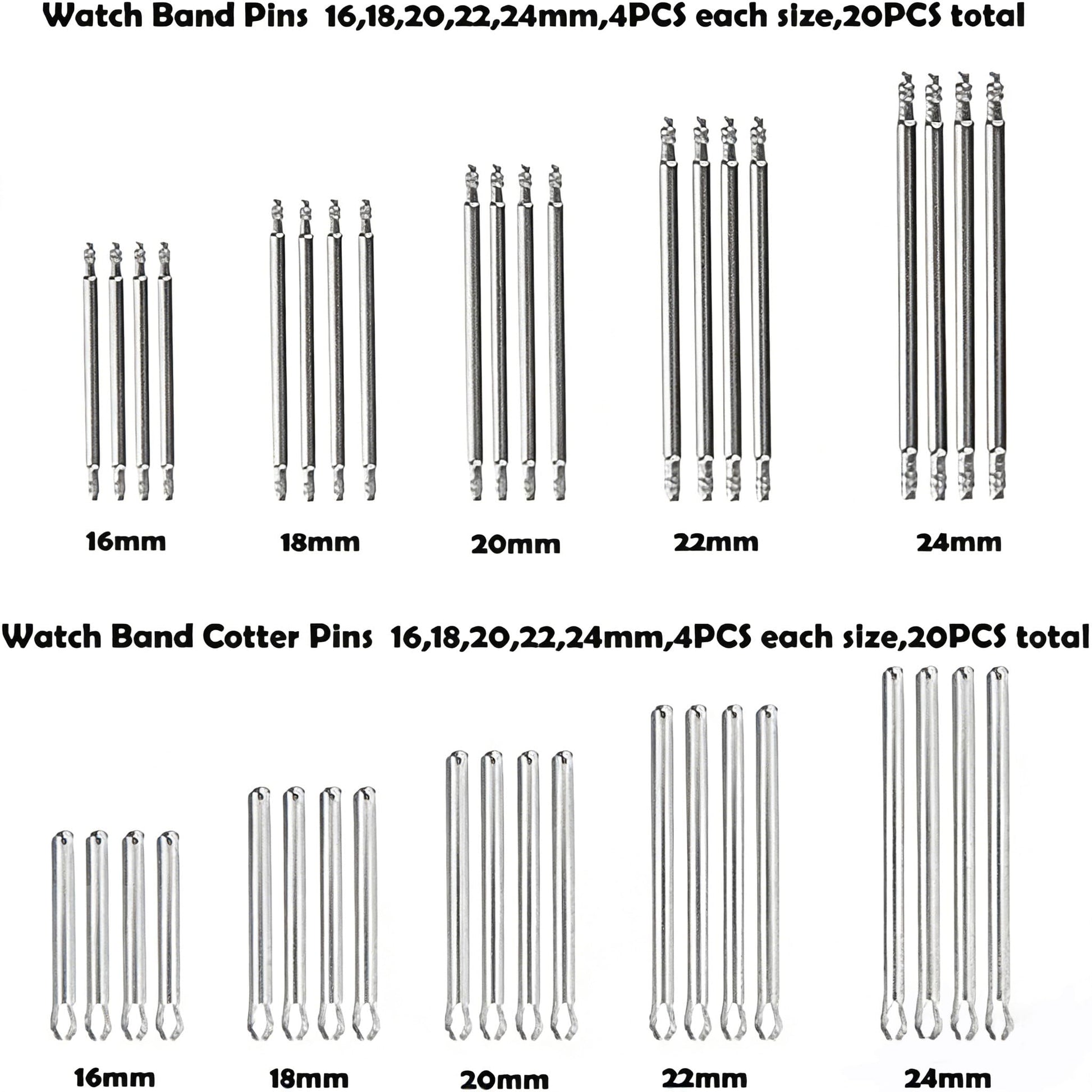 Buy now Watch Band Strap Link Pins Remover Repair Tool,24 in 1 Kit with 6 Extra Tips Replacement,20PCS Cotter Pin,Spring Bar Tool Set,1PCS Head Hammer at indiglob india