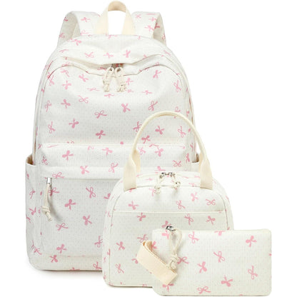 BTOOP Girls Backpack Kids Boys Elementary Bookbag Girly School Bag with Insulated Lunch Tote and Pencil Pouch