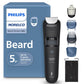 Norelco Philips Beard Trimmer and Hair Clipper Series 5500, Electric, Cordless, one Pass Beard Trimmer and Hair Clipper with Washable Feature for Easy Clean - No Blade Oil Needed - BT5511/49