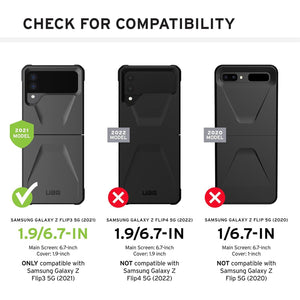 URBAN ARMOR GEAR UAG Designed for Samsung Galaxy Z Flip3 5G (2021) Case Civilian Sleek Ultra-Thin Shock-Absorbent Protective Cover, Mallard