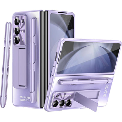 Designed for Samsung Galaxy Z Fold 5 Case with S Pen & Kickstand & Front Screen Protector Luxury Phone Cover Case for Galaxy Z Fold 5 (2023), Black