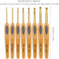 8 Sizes Crochet Hooks Set,Ergonomic Crochet Hooks with Soft Rubber Handles and Number Marks for Grandmothers,Moms,Children,Beginners or Advanced Crochet Lovers