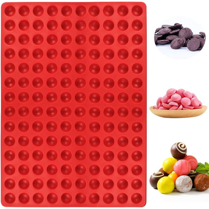 Palksky 468-Cavity Mini Round Silicone Mold/Chocolate Drops Mold/Dog Treats Pan/Semi Sphere Gummy Candy Molds for Ganache Jelly Caramels Cookies Pet Treats Baking Mold (1 Cavity - 0.02 Oz)