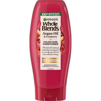 Garnier Whole Blends Color Care Conditioner with Argan Oil & Cranberry Extracts, 12.5 Fl Oz, 1 Count (Packaging May Vary)