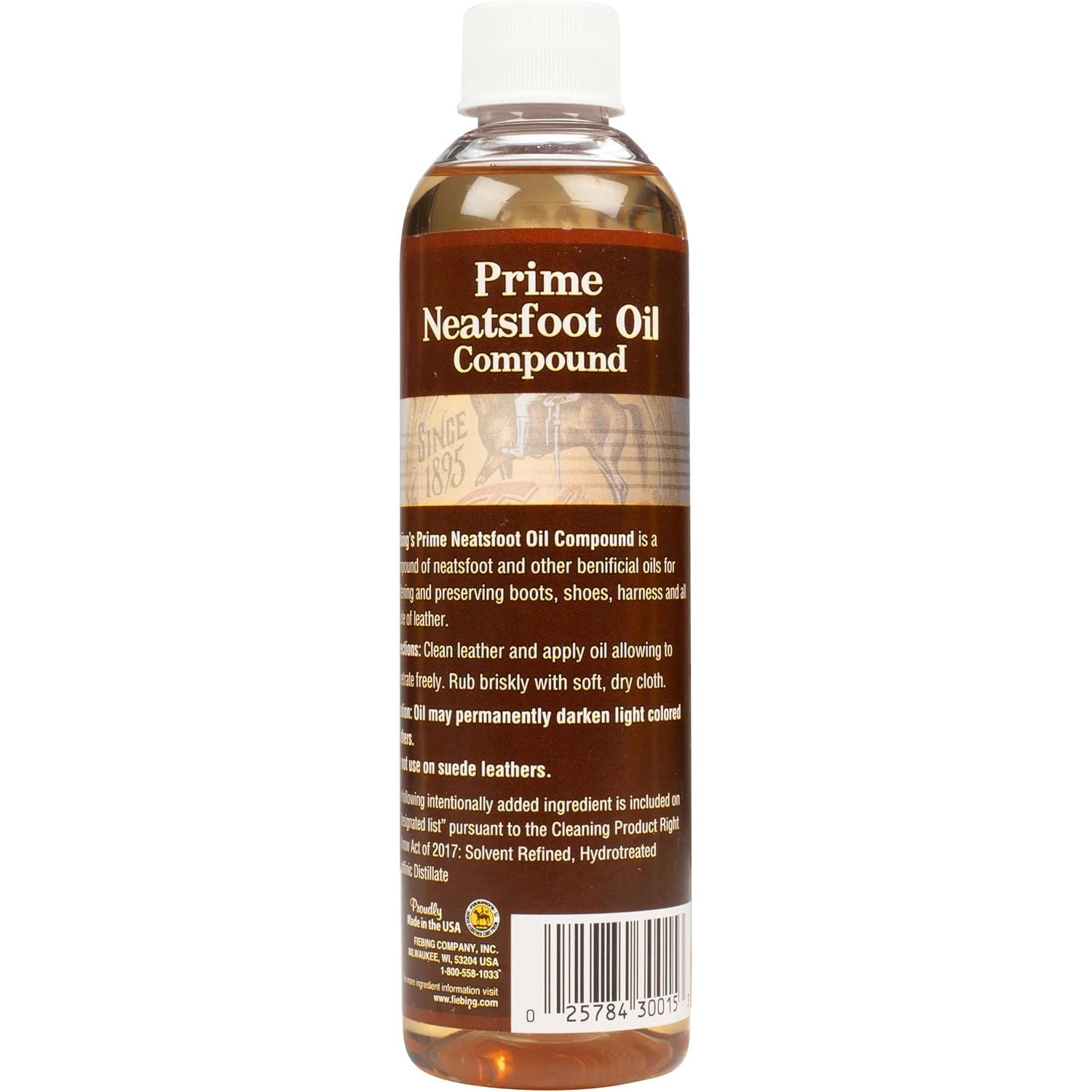 Buy now Fiebing's Prime Neatsfoot Oil 8 oz - Leather Conditioner & Preservative with Synthetic & Natural Animal Oil - Waterproof, Soften, Restore, & Strengthen Leathercraft Shoe, Boot, Saddle, Couch, Purse at indiglob india