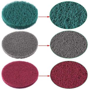 Power Scrubber Pads Drill Attachment, GOH DODD 26 Pieces 4 Inch Headlight Restoration Kit Drill Brush Scouring Cleaning Pads for Kitchen, Bathroom, Grout, Carpet, Shower, Tub, Grill,Tile, Sanding