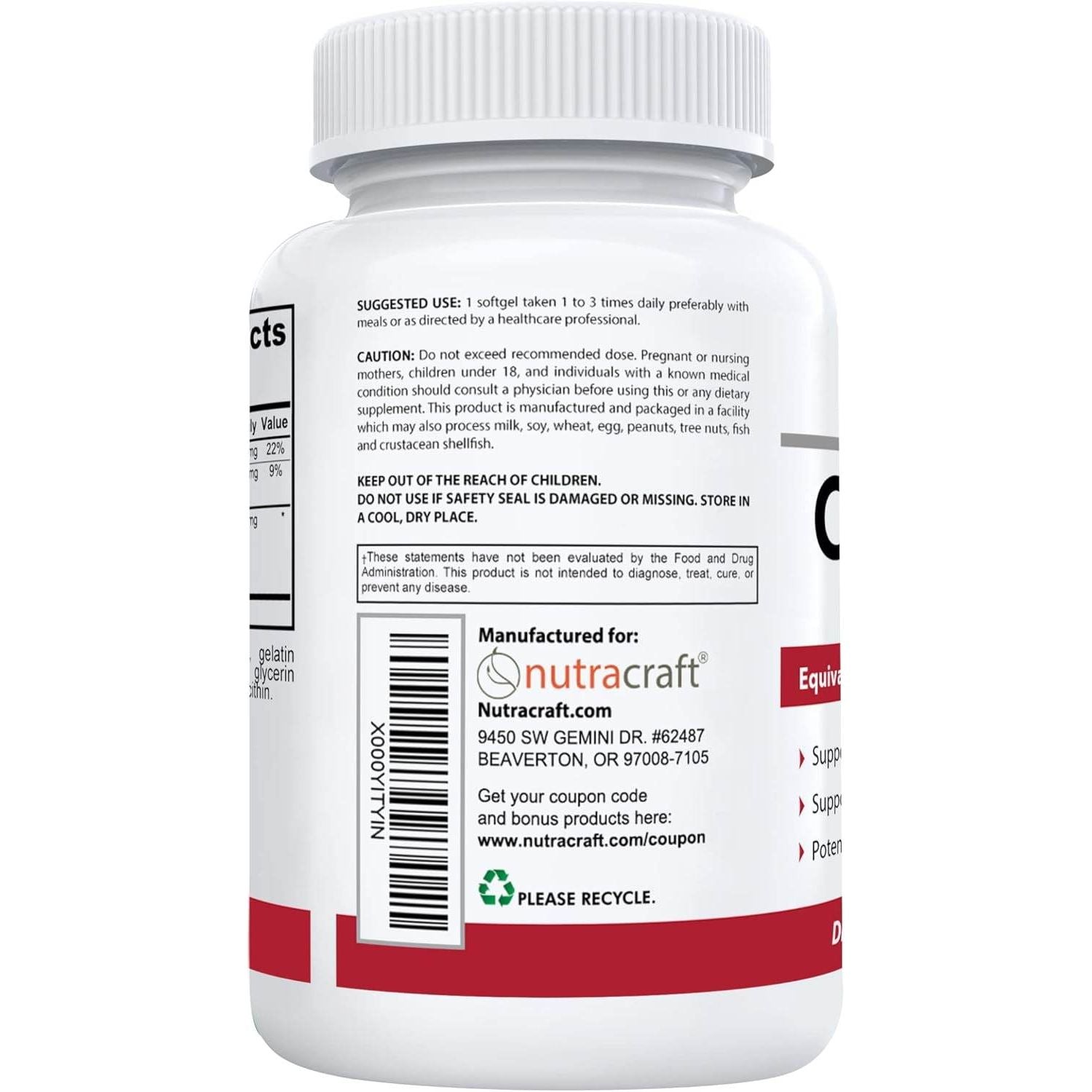 #1 Cranberry Extract Supplement for Bladder & Urinary Tract Support | 12,600 mg of Fresh Cranberries, Vitamin C & E and Polyphenols | Lab Tested & Easy to Swallow | 60 Softgels - My Store