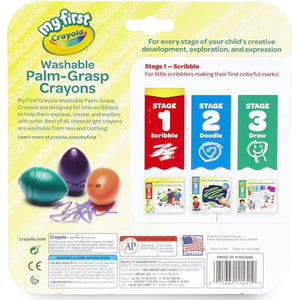 Crayola My First Palm Grip Crayons, Toddler, Coloring Gift, 6 Count, Assorted Colors