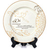 50th Anniversary Wedding Gifts for Couples Parents - 50 Year Marriage Plate with 24k Gold Foil, Golden Keepsake Gift, Ceramic 9 inch - Classic Plate