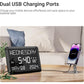 11.5” Digital Wall Clock with Date,Time,Week,Indoor Temperature,3 Alarms,5 Dimmer,2 USB Chargers,Battery Backup,Snooze,12/24H for Elderly,Parents,Impaired Vision,Dementia,Memory Loss,Office,Bedroom