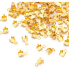 Craftdady 200pcs Cup Chain Connector End Tips with Loop 3x3mm for Iced Out Rhinestone Chain Jewelry Making - Golden, 3.5x3.5mm
