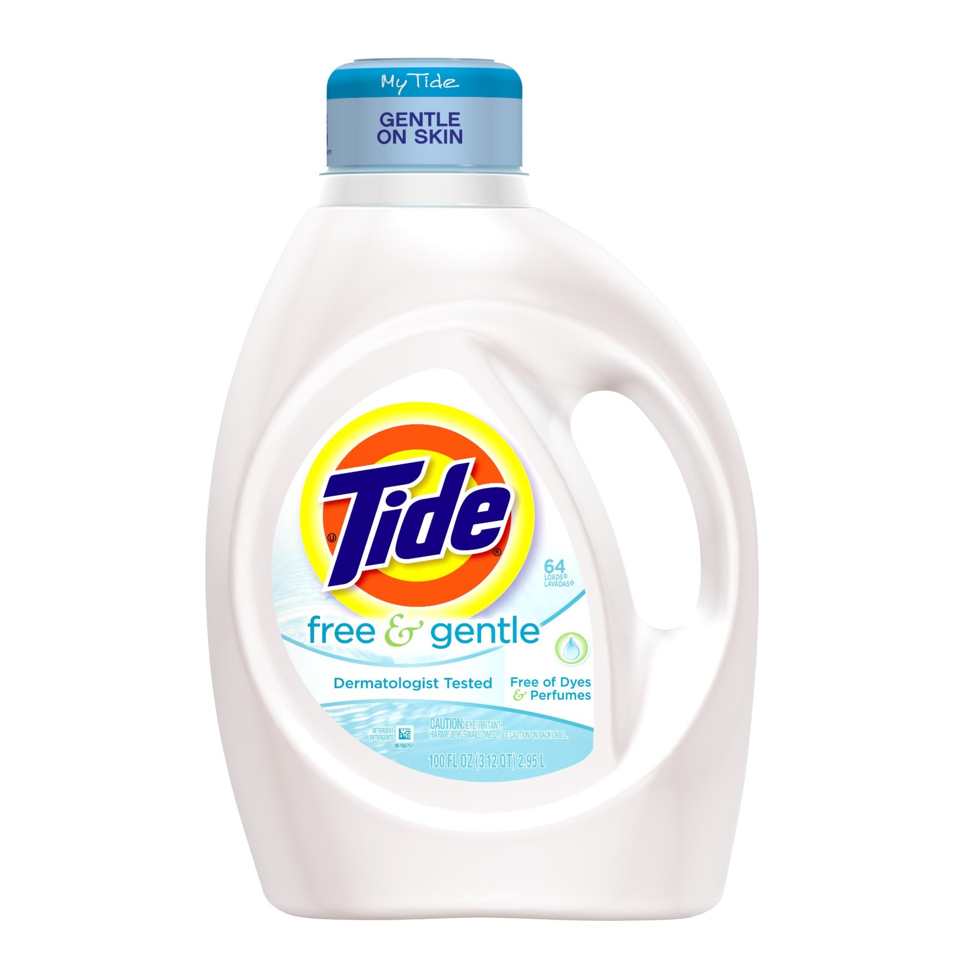 Buy now Tide Free & Gentle Liquid Laundry Detergent, Unscented, 1.47 L (32 Loads) at indiglob india