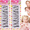 28 Pcs Hair Accessories: 12mm Bubble Twinbead Ponytail Holders with Balls for Girls and Toddlers (Black/White) - White