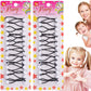 28 Pcs Hair Accessories: 12mm Bubble Twinbead Ponytail Holders with Balls for Girls and Toddlers (Black/White)