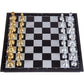 AMEROUS 10'' Magetic Travel Chess Set, Plastic Portable Folding Chess Board Game with Gold and Silver Chess Pieces - 2 Extra Queens - Chess for Beginner, Kids, Adults
