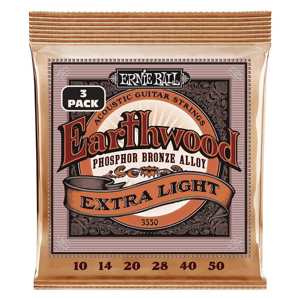 Buy now Ernie Ball Earthwood Medium Light Phosphor Bronze Acoustic Guitar Strings, 12-54 Gauge (P02146) at indiglob india