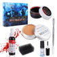 MEICOLY SFX Makeup Kit Scars Wax, Fake Blood Spray(2.1Oz) Halloween Special Effect Wound Modeling Skin Wax(1.67Oz) with Spatula, Black Stipple Sponge, Coagulated Blood Gel(1.06Oz),5ml Castor Sealer,02