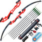 D&Q Archery 50" Takedown Bow and Arrows Set for Adults 30lb 40lb Metal Riser Right Hand Longbow Kit for Beginner to Intermediate Hunting Target