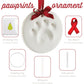 Pearhead Clay Pawprint Christmas Ornament, Pet Owner Holiday Gift, Dog or Cat Paw Print Keepsake, DIY Pawprint Hanging Ornament, Classic Red Ribbon