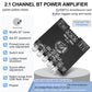 Bluetooth Power Amplifier Board Stereo - HiFi 2.1 Channel 2X220W+350W Bluetooth 5.1 16-32V Digital Power Audio Amplifier Module Subwoofer Control with AUX/Bluetooth/USB Flash Drive (ZK-AS21)