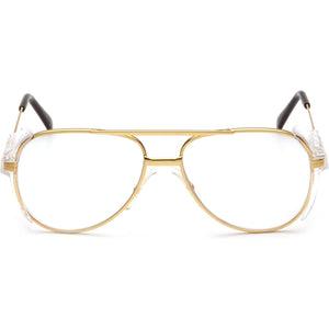 Buy now Pyramex Pathfinder Aviator Safety Glasses with Gold Frame and Clear Lens at indiglob india