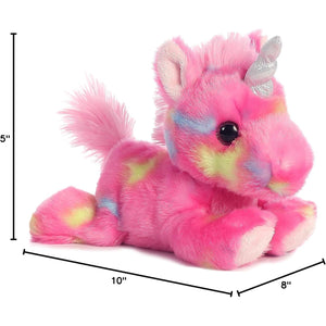 Aurora® Vibrant Bright Fancies™ Jellyroll Unicorn™ Stuffed Animal - Eye-Catching Fun - Delightful Cuddles - Pink 7 Inches