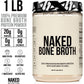 Naked Bone Broth - Beef Bone Broth Protein Powder - 20G Protein, Only 1 Ingredient - Gut Health and Joint Supplement - Unflavored - No GMO, Gluten, Or Soy - 1 Pound
