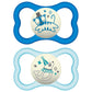 Buy now MAM Air Pacifier for Babies 6-16 Months, Extra Air Flow for Sensitive Skin, Glows in The Dark, Developed with Medical Experts, BPA-Free Skin Soft Silicone, 2 Count, with Sterilizer Case Sky Iris 2 Count (Pack of 1) at indiglob india
