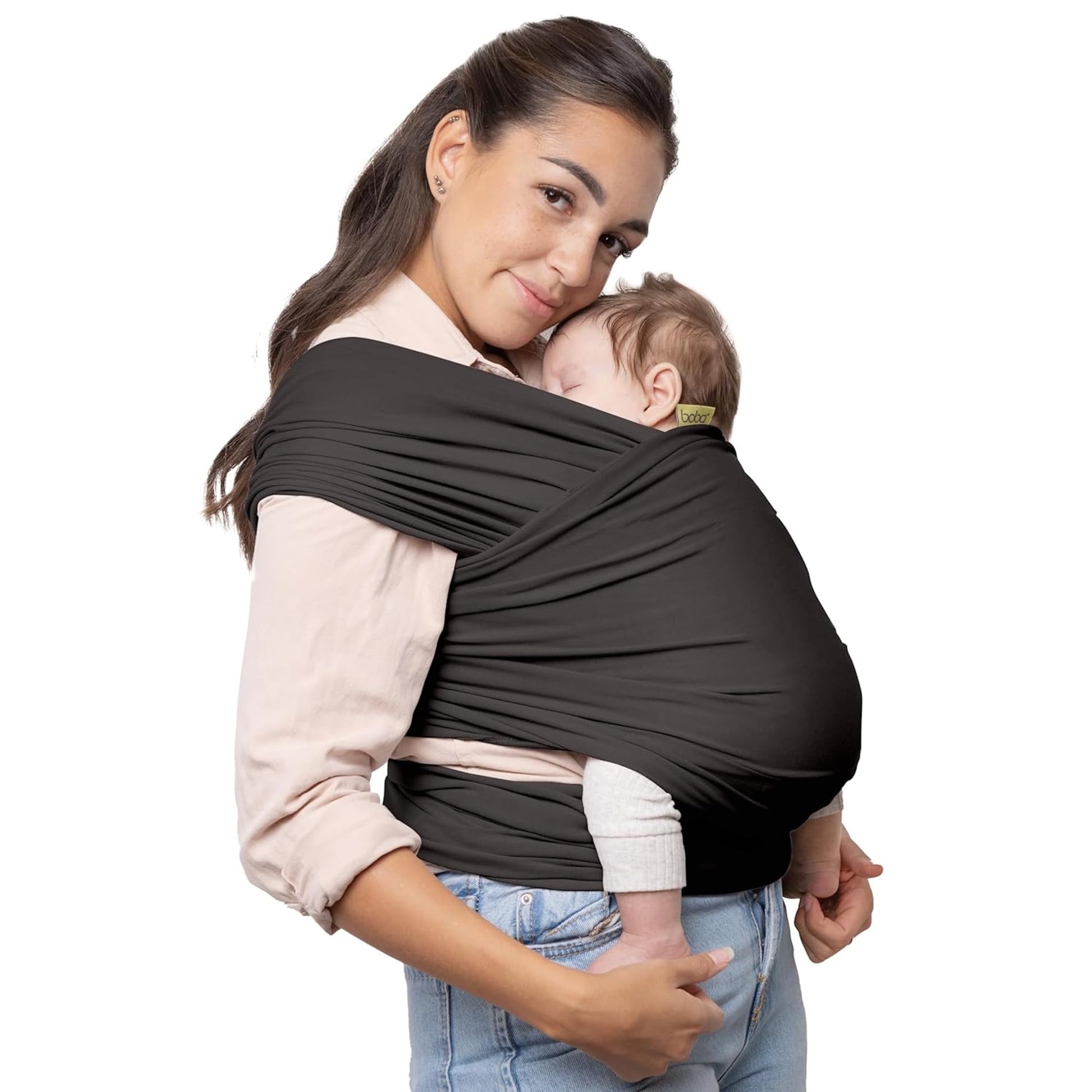 Buy now Boba Baby Wrap Carrier – Original Baby Sling Carrier for Newborns (7–35 lbs), Soft, Secure, Hands-Free & Ergonomic, Ideal for Comfortable Bonding, New Parents (Grey) at indiglob india