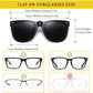Polarized Clip On Sunglasses Over Prescription Glasses Anti-Glare UV Protection Fishing Driving Sunglasses