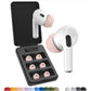 Foam Masters Ultra-Premium Memory Foam Ear Tips for AirPods Pro 1st & 2nd Gen | 3 Pairs | New Ver. | Secure Fit | Super Comfort | Better Noise Cancel | Replacement Buds (Medium, White)