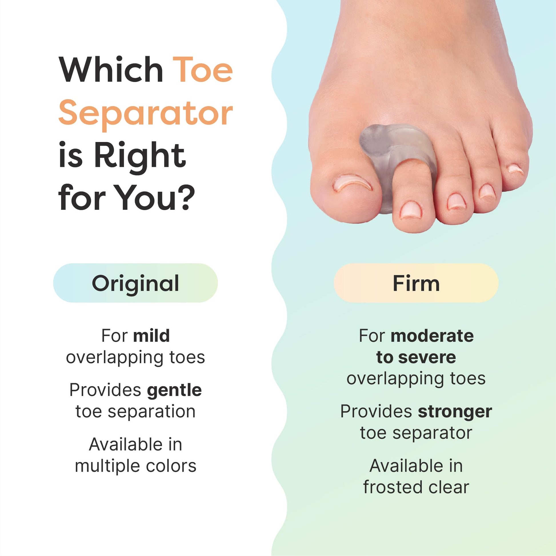 Buy now ZenToes Gel Toe Separators for Overlapping Toes, Bunions, Big Toe Alignment, Corrector and Spacer - 4 Pack (White) at indiglob india